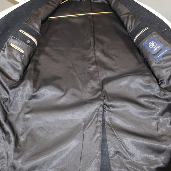 NWOT  $99 Hart Schaffner Marx Charcoal Wool/Cashmere Top Coat Overcoat 40S - Picture 5 of 16